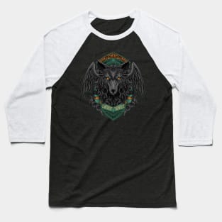 Lone Wolf Engraving Art Baseball T-Shirt